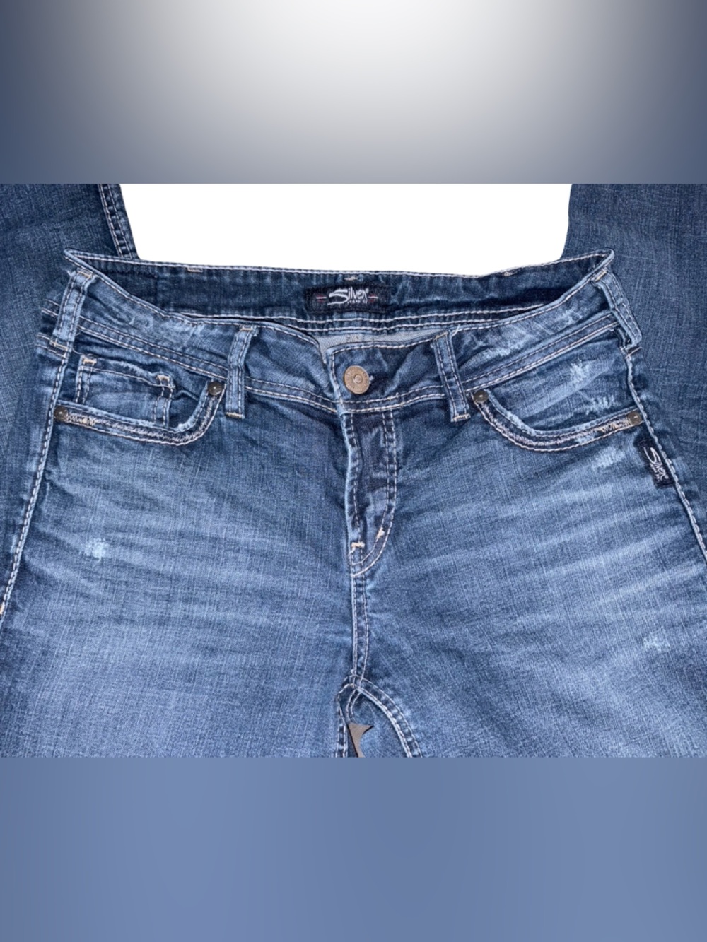 Silver Jeans Co Suki Ankle Slim Jeans W31 L27 Medium Wash Stretch Denim - Picture 7 of 11